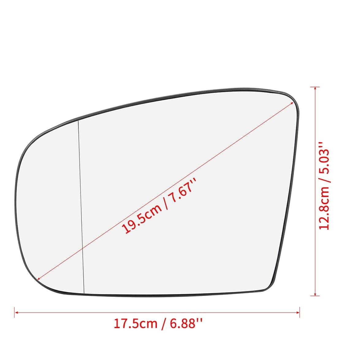 1 Paar Spiegelglas beheizt mit Trägerplatte links links/rechts rechts for W163 ML320 ML350 ML500 1998-2005 von FonFou