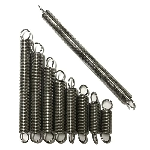 10 Stück Drahtdurchmesser 0,3 mm Außendurchmesser 3/4/5 mm Länge 10-60 mm 304 Edelstahl Doppelhaken Kleine Zugfeder Hardware-Zubehör Dehnungsfeder(20mm,4mm) von FonFou