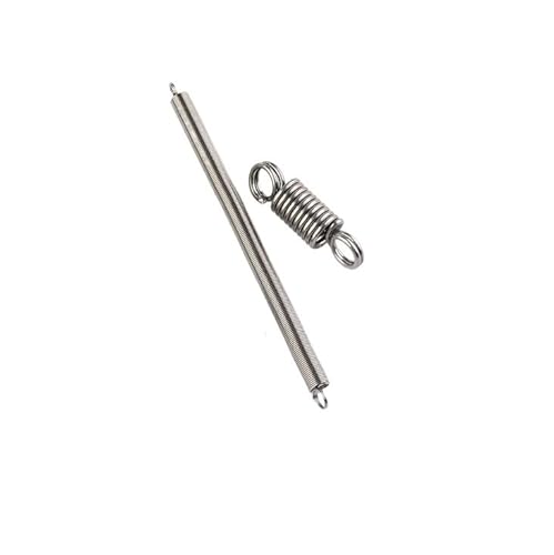 2/5PCS 304 Edelstahl O Ring Haken Spule Zylindroid Helical Pullback Verlängerung Zugfeder Stahldraht Durchmesser 0,8mm(75mm (2Pcs),8mm 0.8mm) von FonFou