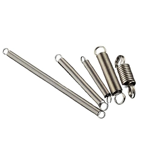 5/10 Stück 304 Edelstahl O-Ring Haken Spule Zylindroid Helical Pullback Verlängerung Zugfeder Stahldraht Durchmesser 0,5 mm(50mm (10Pcs),5mm 0.5mm) von FonFou