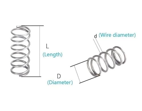 5 Stück komprimierte Federrückstellung Y-Federleitung Durchmesser 4,0 mm, Außendurchmesser 24 mm, Länge 20 mm-50 mm Druckfeder(30mm (5Pcs)) von FonFou