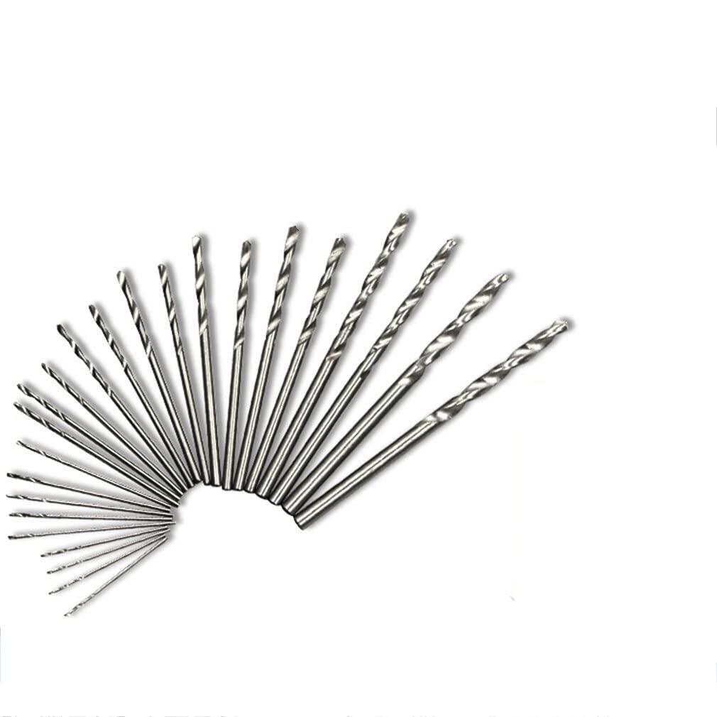 FonFou 10/25/50pcs 1.0-3.0MM Kobalt-Schnellarbeitsstahl Spiralbohrer Loch M35 Edelstahl-Werkzeugsatz Die gesamten Grundmetall-Reibahlen-Werkzeuge(0.5-3.0mm 25pcs) von FonFou