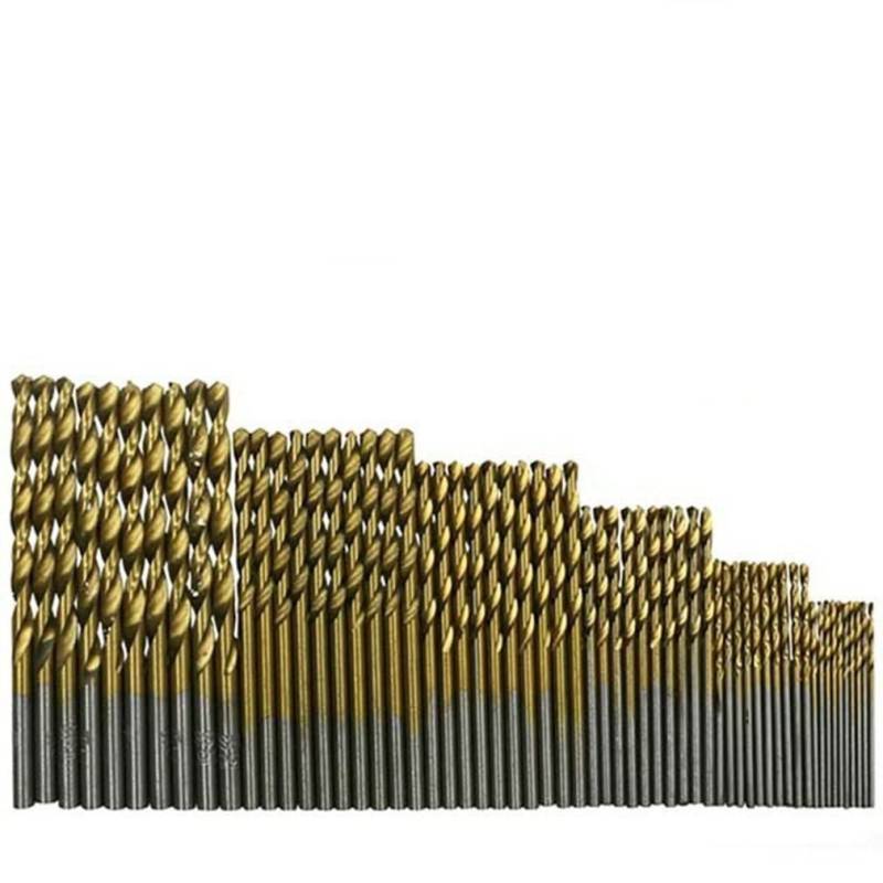 FonFou 10/25/50pcs 1.0-3.0MM Kobalt-Schnellarbeitsstahl Spiralbohrer Loch M35 Edelstahl-Werkzeugsatz Die gesamten Grundmetall-Reibahlen-Werkzeuge(1.0-3.0mm 50pcs) von FonFou