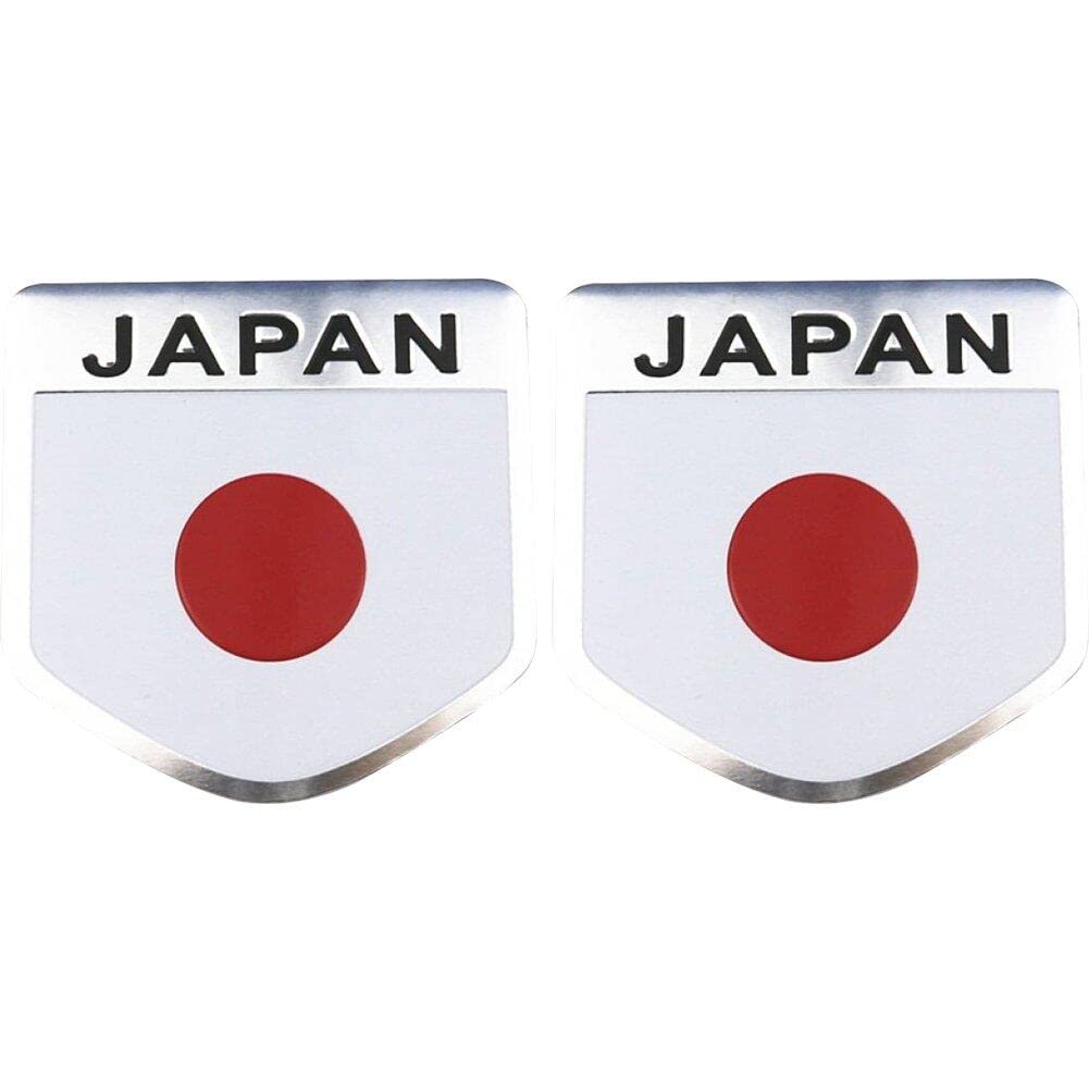 Japanische Flaggenauto-Aufkleber Abziehbilder 3D Japan Stickers Auto Styling Emblem Abzeichen Autozubehör Autotil Für Autos Motorrad von Fopytu