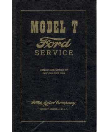 1909 1924 1925 1926 1927 Ford Model T Shop Service Reparatur Manueller Motor von Ford