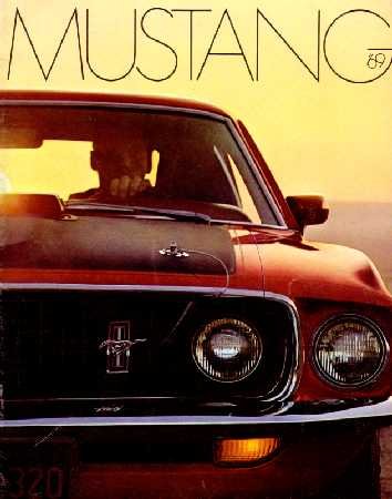 1969 Ford MUSTANG Verkaufsbroschüre Literatur Buch Stück von Ford