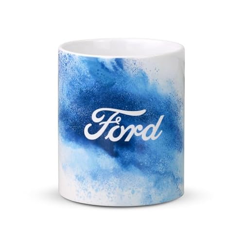 Ford Logo Tasse Splash Blau Weiß Keramik 330ml von Ford