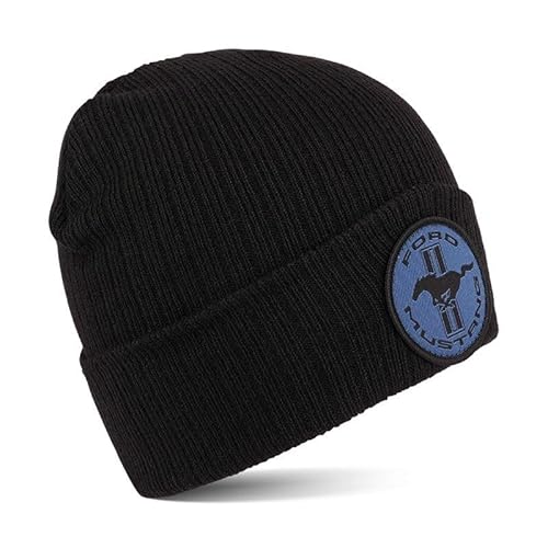 Ford Mustang Logo Beanie Mütze Schwarz von Ford