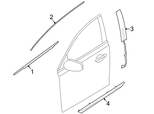 Zierleiste – Tür außen von Ford