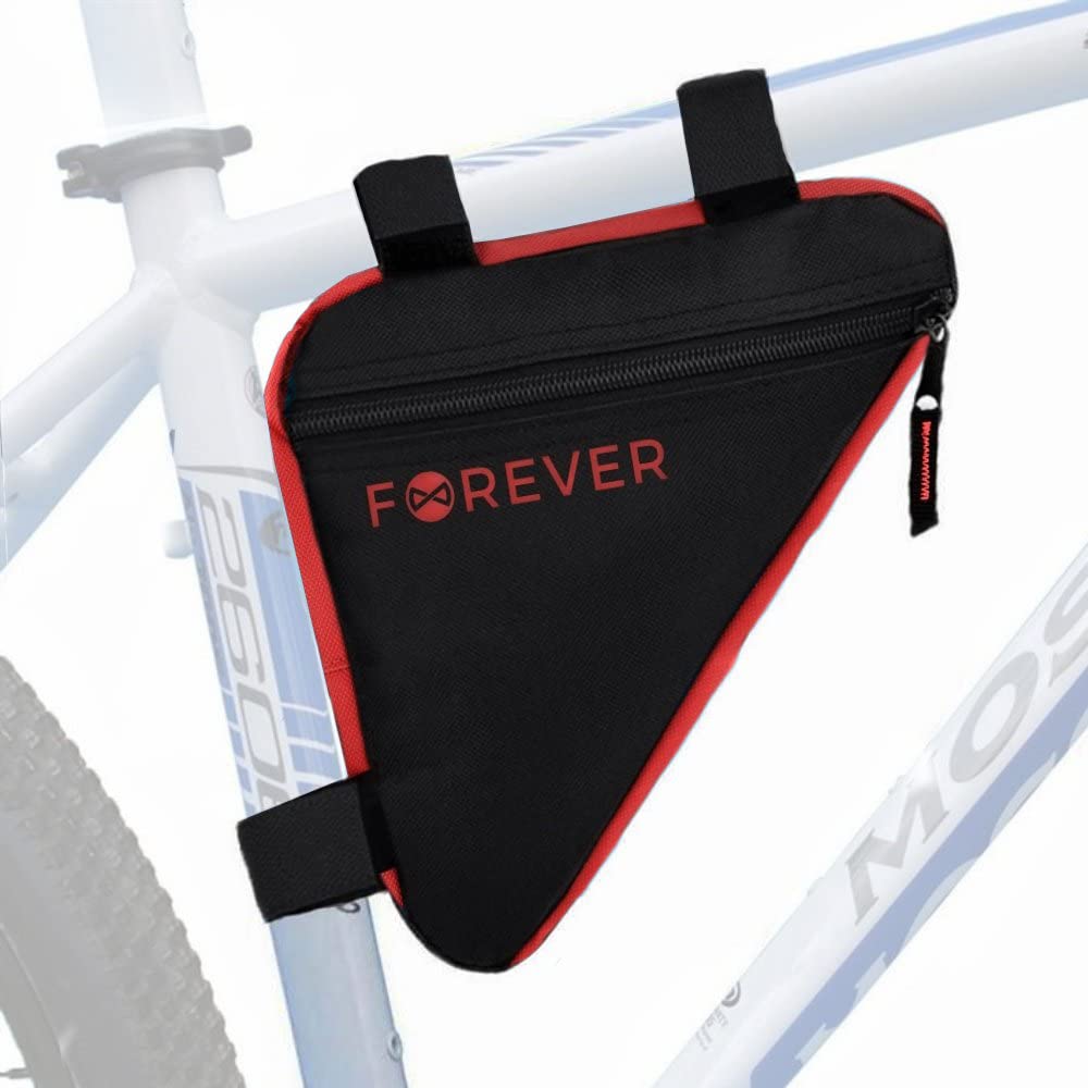 FOREVER Rahmentasche, Dreieckstasche, Fahrradtasche für MTB, Rennräder Wasserabweisende Werkzeugtasche (rot) von FOREVER