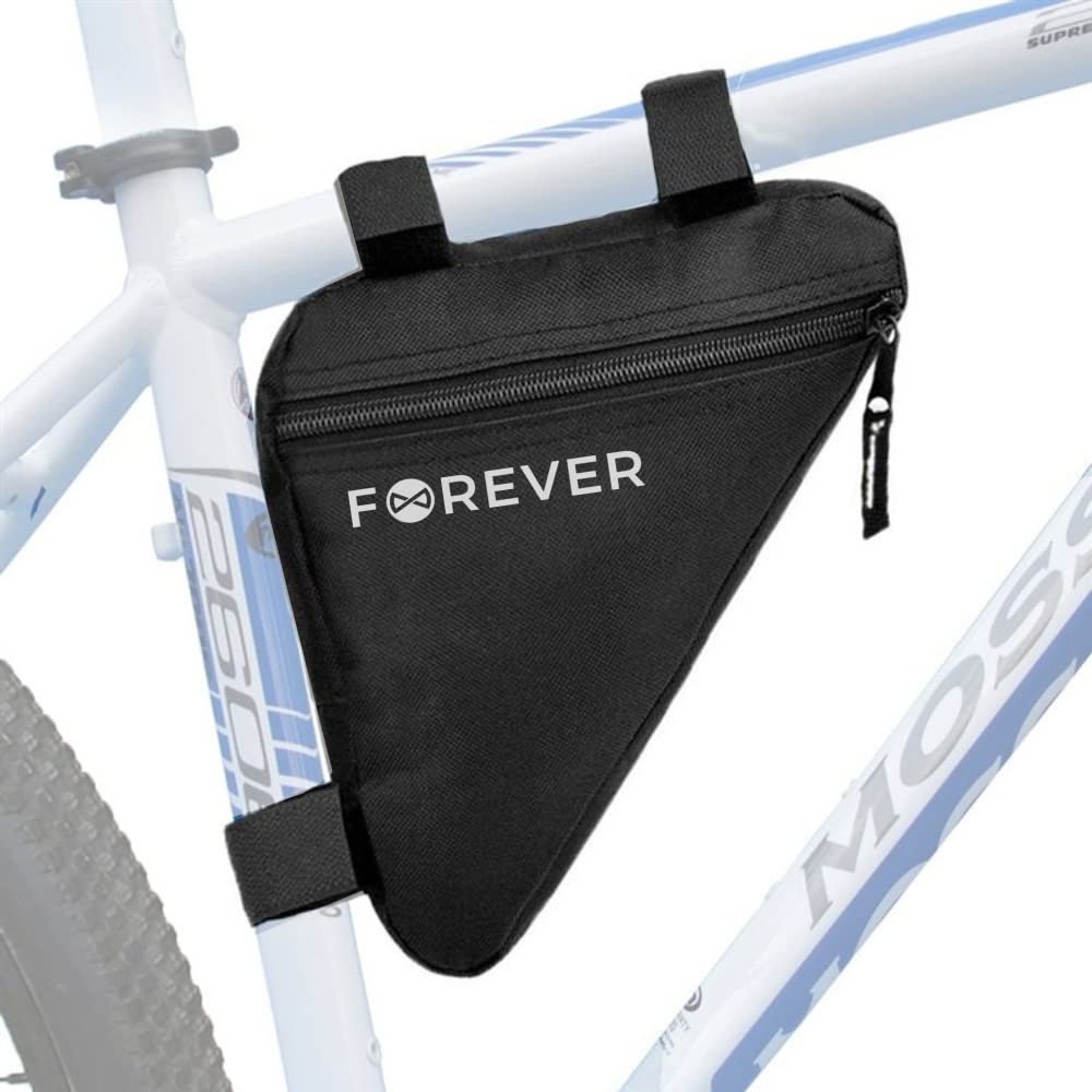 FOREVER Rahmentasche, Dreieckstasche, Fahrradtasche für MTB, Rennräder Wasserabweisende Werkzeugtasche (schwarz) von FOREVER