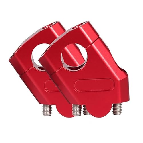 Motorrad-Lenkererhöhung Für D&UCATI 22mm 28mm Motorrad Lenker Erhöhung Riser Bar Clamp Mount 2023 Lenkerhalterung Klemme(28mm Red) von ForgUe