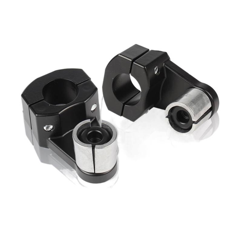 Motorrad-Lenkererhöhung Motocross Zubehör Motorrad 22mm 28mm Bar Klemmen Erhöhte Lenker Griff Bar Riser Schwarz Silber Montieren Riser Klemme Lenkerhalterung Klemme(Black 1 Set) von ForgUe