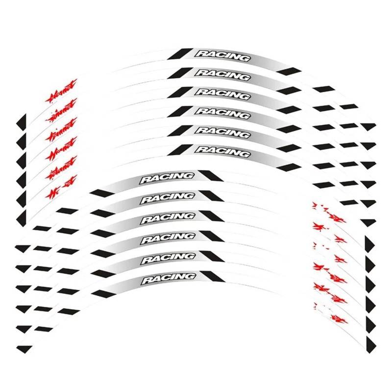 Motorrad-Rad 12 Stück Passend Für Motorrad-Radaufkleber, Streifen, Reflektierende Felgendekoration Für H&ornet 250 900 400 Aufkleber Abziehbild(4) von ForgUe