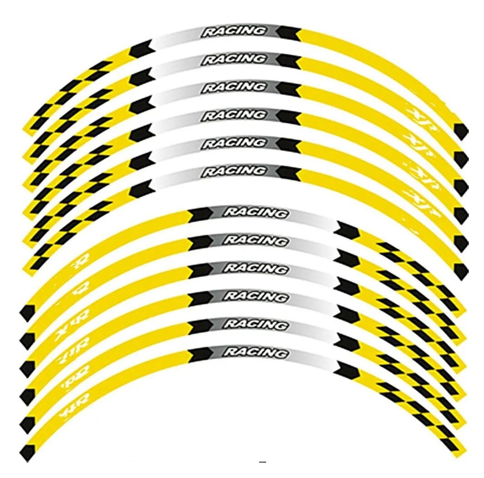 Motorrad-Rad 17 Felgenstreifen Rad Aufkleber Klebeband Aufkleber Fit Für Für XJR 400 Für XJR 1300 1200 Aufkleber Abziehbild(Yellow) von ForgUe