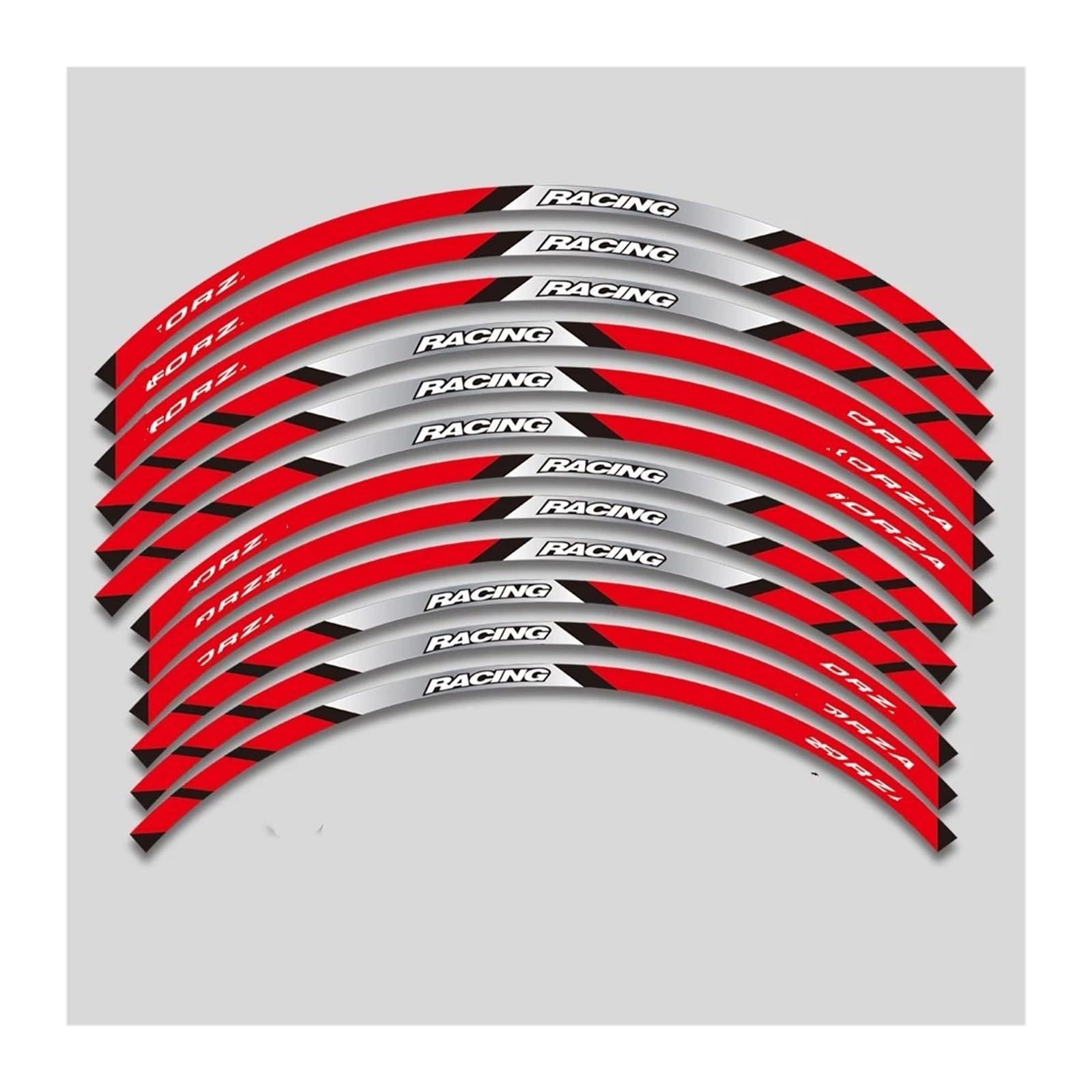 Motorrad-Rad 17Rim Motorrad Teile Rad Aufkleber Für Forza 750 Für FORZA 750 15 Reflektierende Motorrad Felge Aufkleber Aufkleber Abziehbild(Red 1) von ForgUe