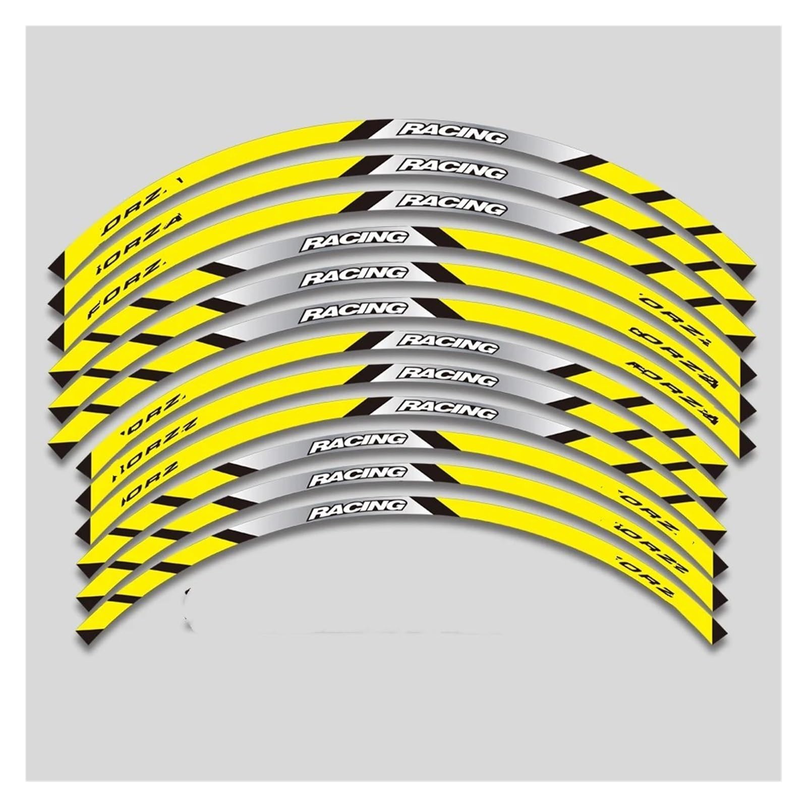 Motorrad-Rad 17Rim Motorrad Teile Rad Aufkleber Für Forza 750 Für FORZA 750 15 Reflektierende Motorrad Felge Aufkleber Aufkleber Abziehbild(Yellow 1) von ForgUe