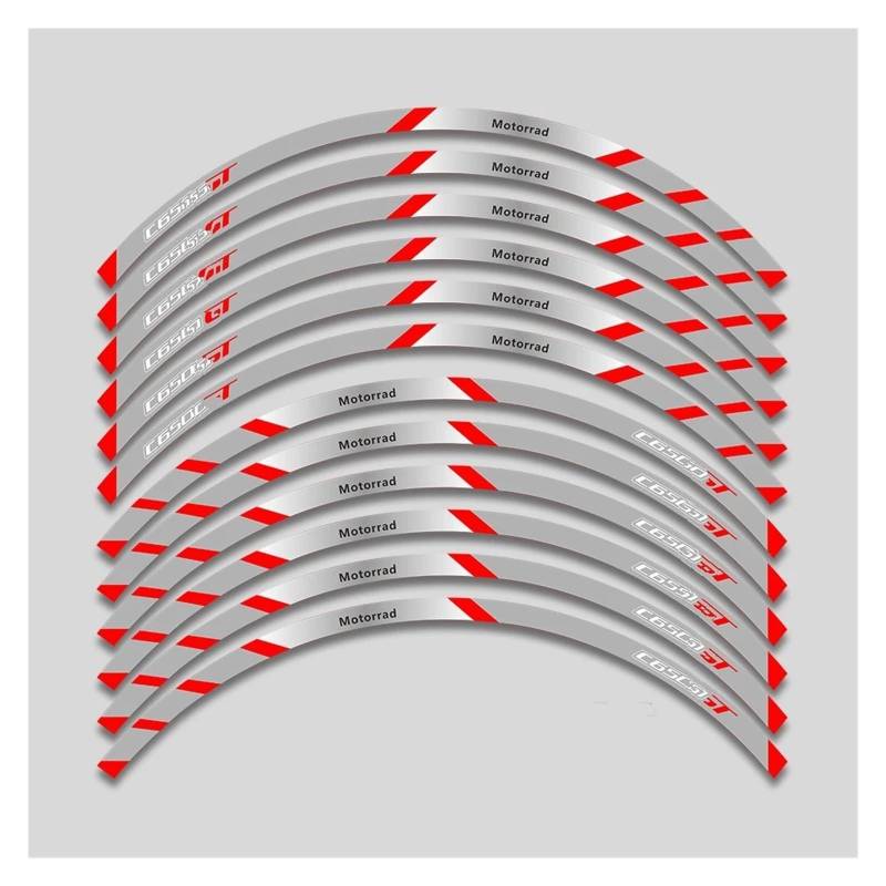 Motorrad-Rad Für B&MW Für C650GT Für C 650GT Reflektierende Streifen Dekorative Aufkleber Band Set Motorrad Zubehör Radnabe Aufkleber Felge Aufkleber Abziehbild(2L B Red) von ForgUe