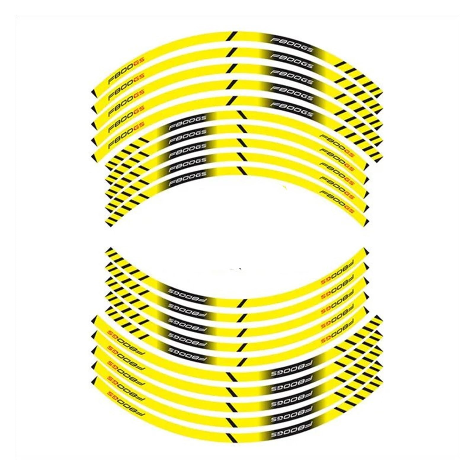 Motorrad-Rad Für B&MW Für F800GS Motorradaufkleber Innenfelge Reflektierende Dekoration Aufkleber Aufkleber Abziehbild(Yellow) von ForgUe