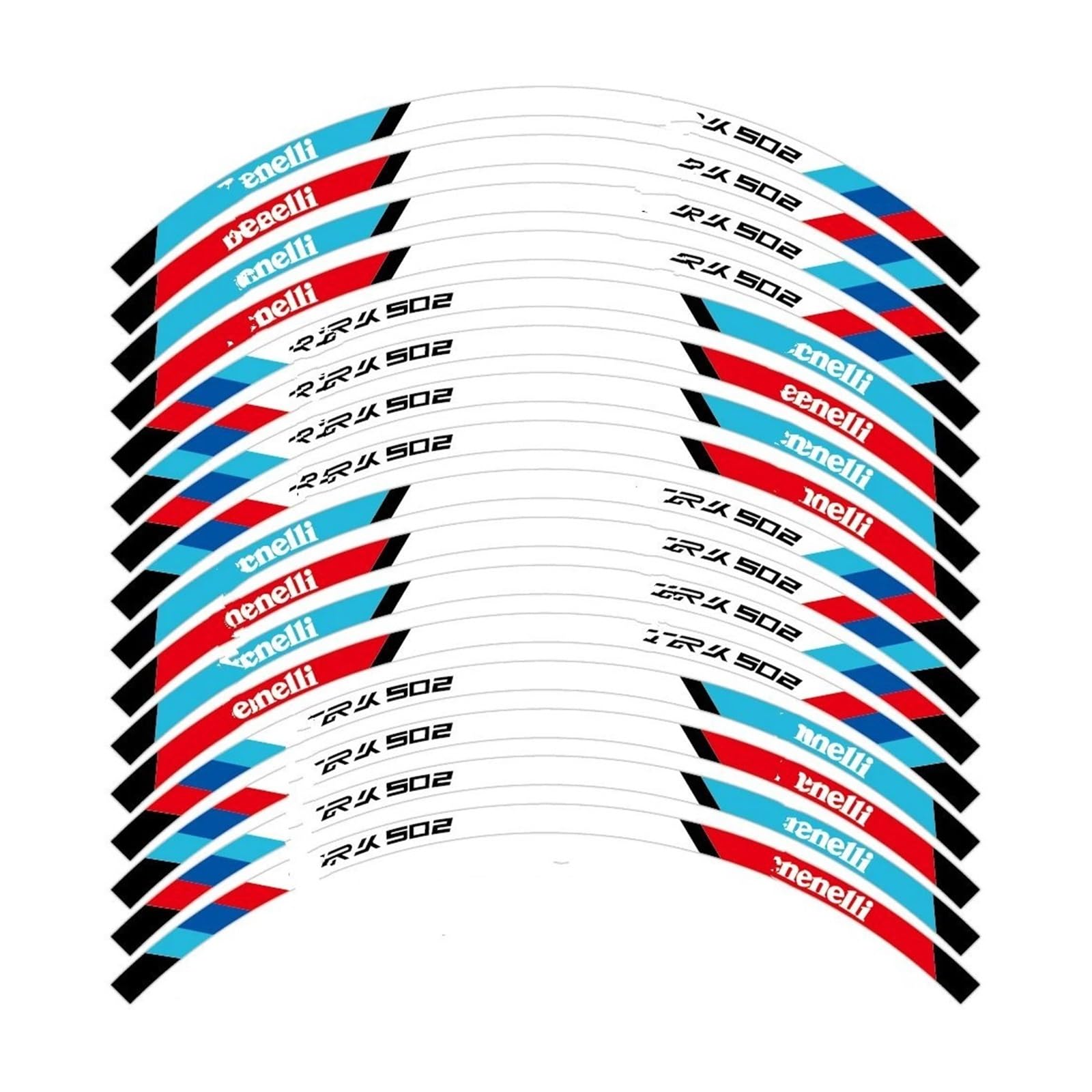 Motorrad-Rad Für B&enelli Für TRK 502 Reflektierende Motorrad Zubehör Rad Aufkleber Hub Decals Felge Streifen Band Aufkleber Abziehbild(Multi-colored2) von ForgUe