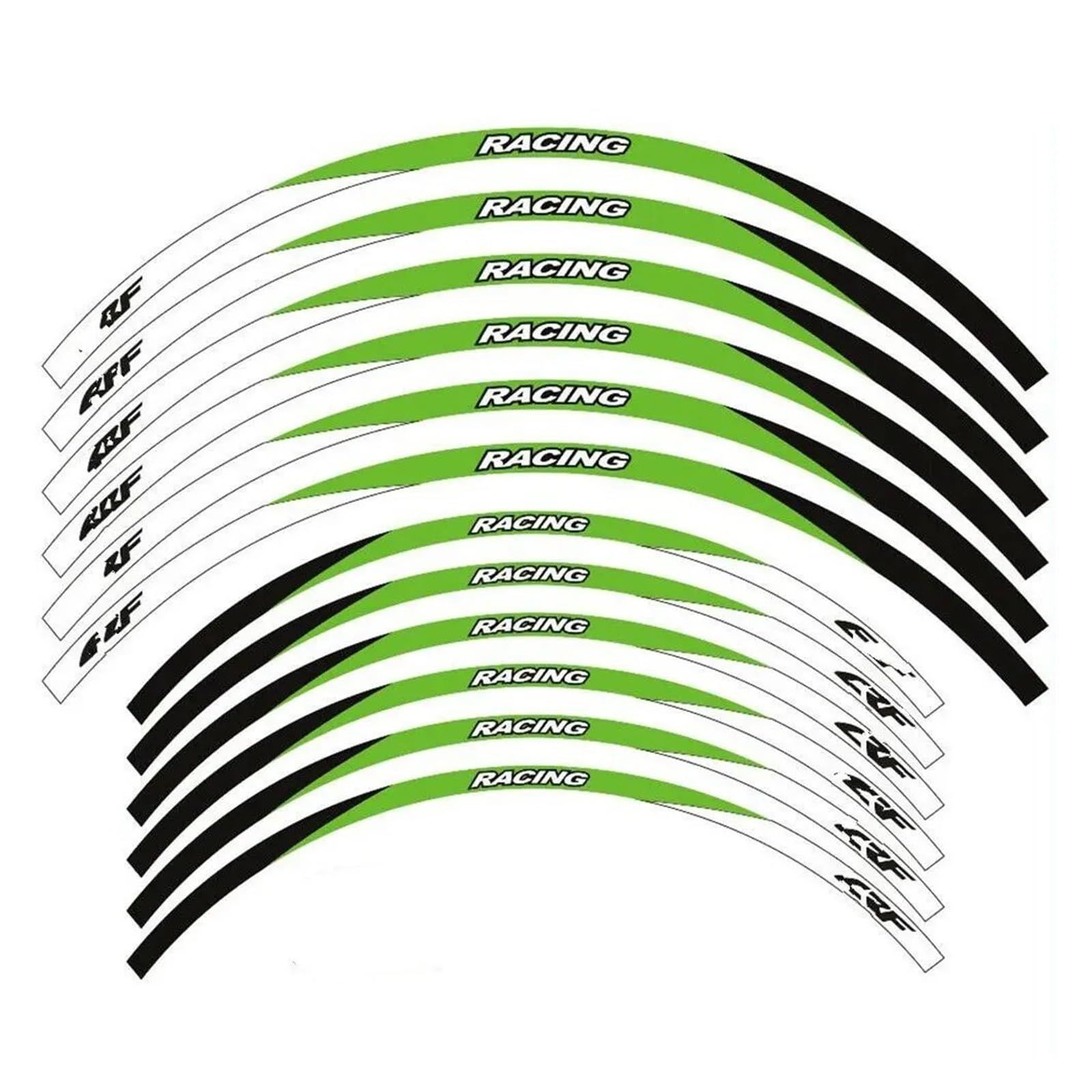 Motorrad-Rad Für CRF450X 2005-2019 2020 2021 2118 Felge Motorrad Zubehör Räder Aufkleber Aufkleber Reflektierende Streifen Set Aufkleber Abziehbild(Green B) von ForgUe