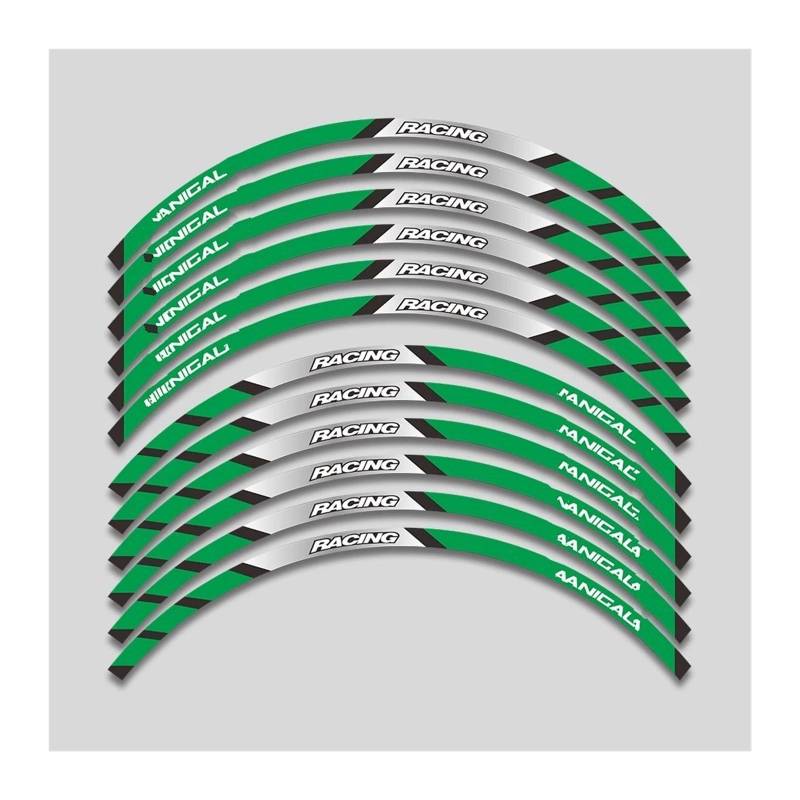 Motorrad-Rad Für D&UCATI 899 959 1199 1299 Für Panigale R V4 Für V2 S Motorrad Aufkleber Rim Decals Rad Reflektierende Streifen Aufkleber Band Aufkleber Abziehbild(Green B1) von ForgUe