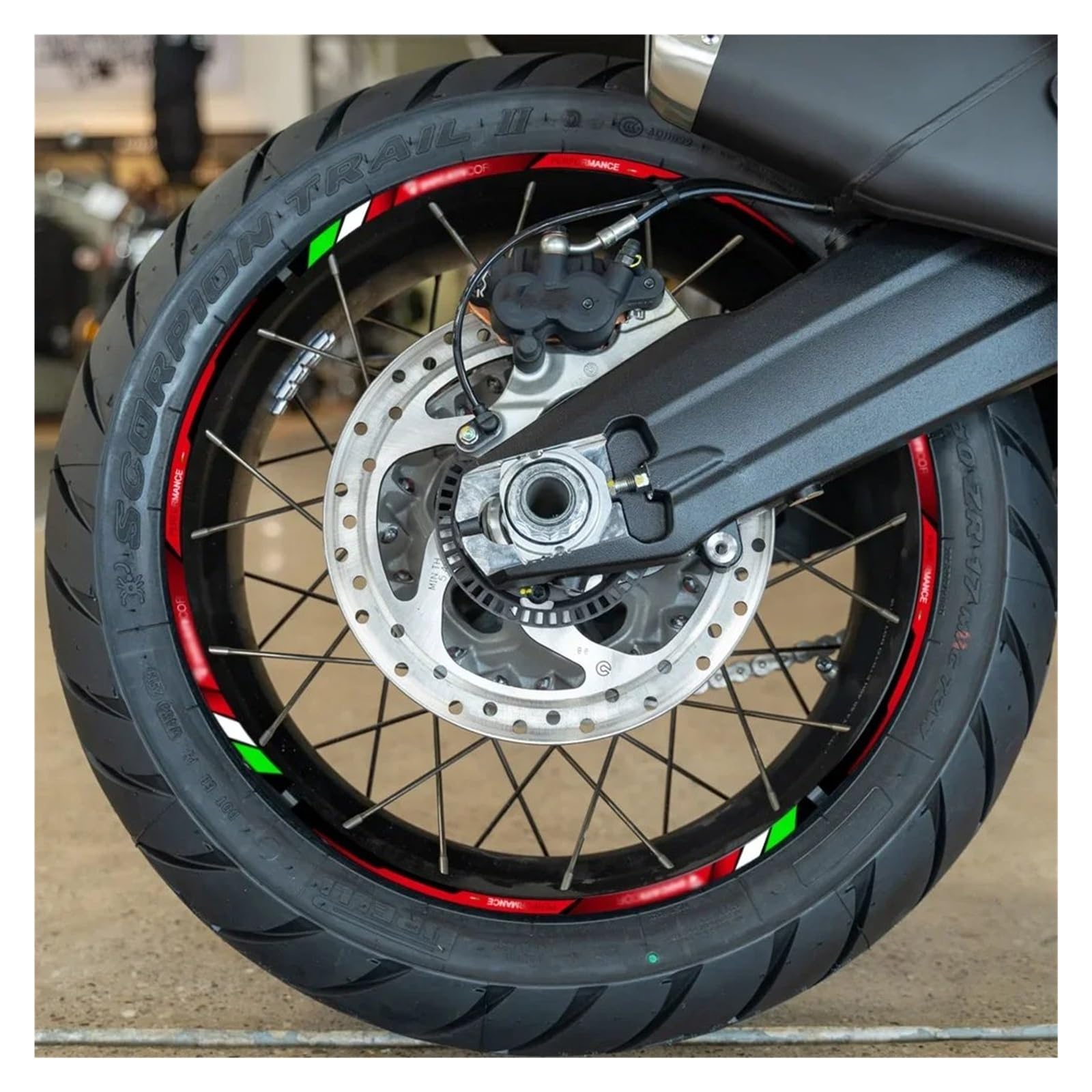 Motorrad-Rad Für D&UCATI Für HYPERMOTARD 796 820 939 1100 Für HYPERSTRADA 820 939 Motorrad-Radaufkleber Wasserdicht Nabenaufkleber Felgenstreifenband 17 Zoll Aufkleber Abziehbild von ForgUe