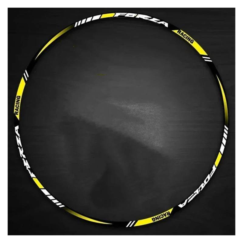 Motorrad-Rad Für FORZA 125 250 300 350 Reflektierende Motorrad Zubehör Rad Aufkleber Hub Decals Felge Streifen Band Aufkleber Abziehbild(Yellow) von ForgUe