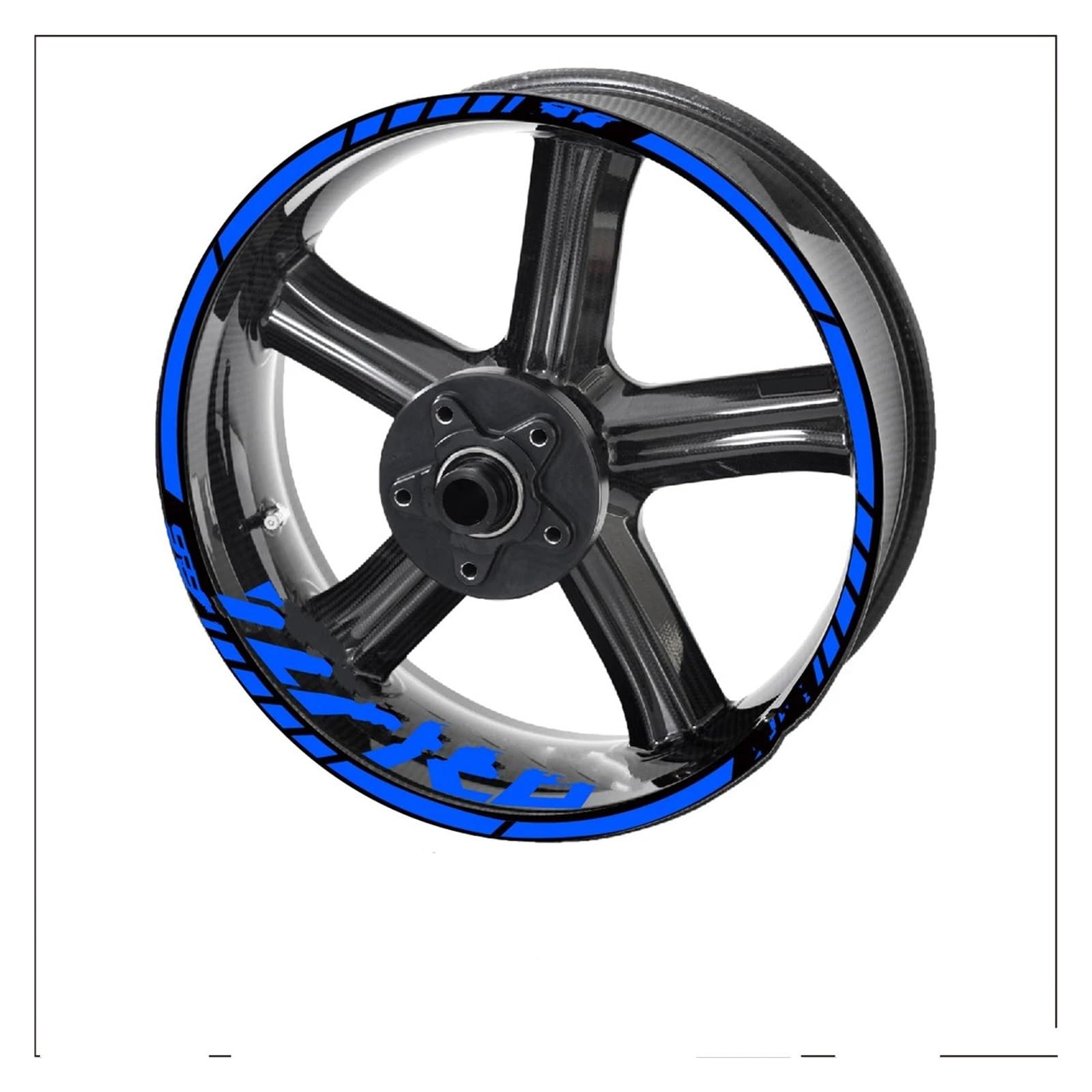 Motorrad-Rad Für Für R6 Für Yzf Für R6 Radaufkleber Felgenaufkleber Aufkleber Set Kit Aufkleber Abziehbild(Reflective Blue) von ForgUe