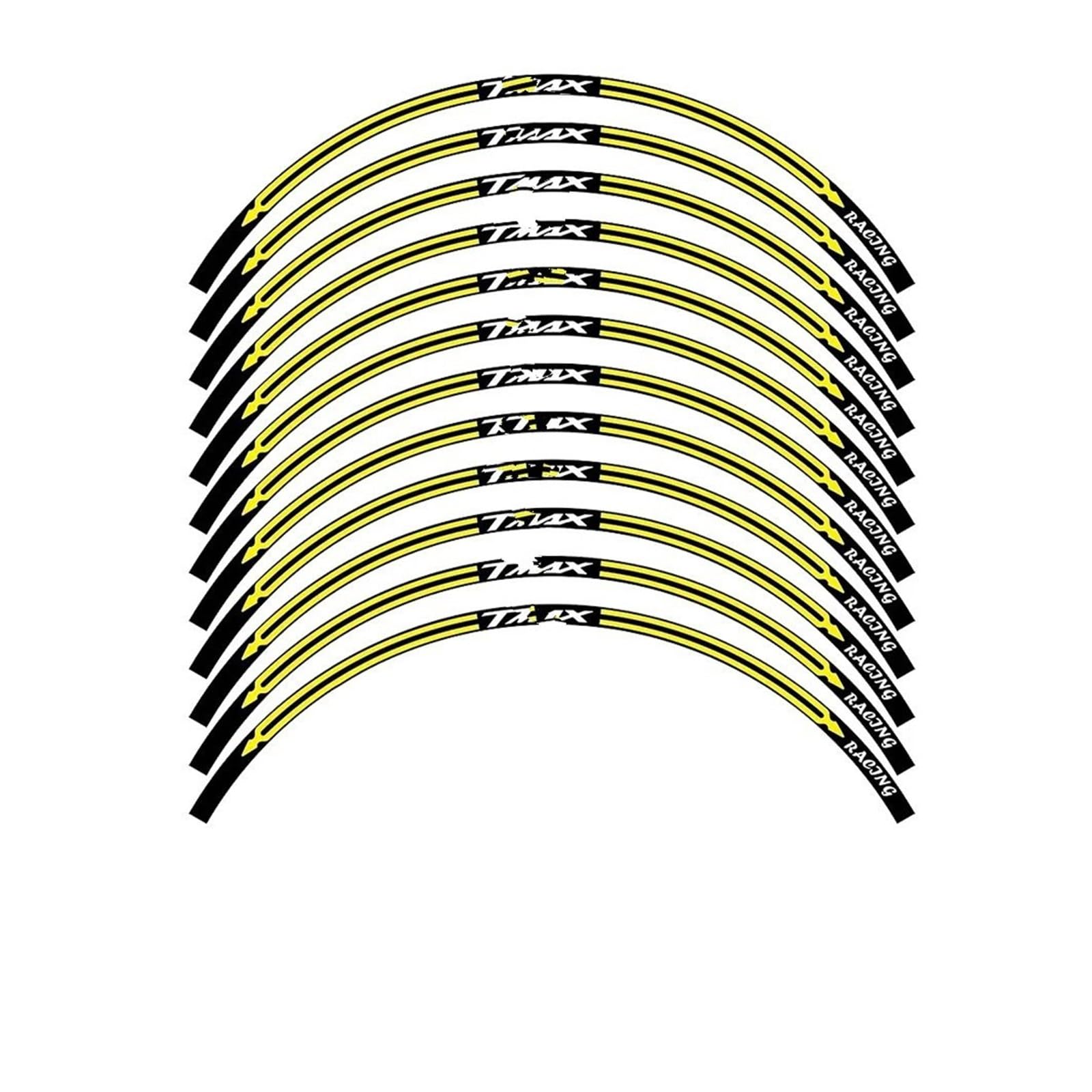 Motorrad-Rad Für Für T&MAX 530 500 56 15 Reflektierende Motorradfelgenaufkleber Nabenstreifen Klebeband Aufkleber Zubehör Aufkleber Abziehbild(3 Multi-colored) von ForgUe