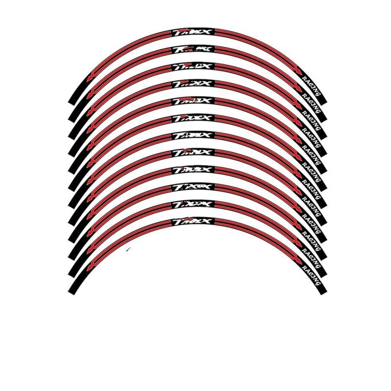 Motorrad-Rad Für Für T&MAX 530 500 56 15 Reflektierende Motorradfelgenaufkleber Nabenstreifen Klebeband Aufkleber Zubehör Aufkleber Abziehbild(4 Multi-colored) von ForgUe