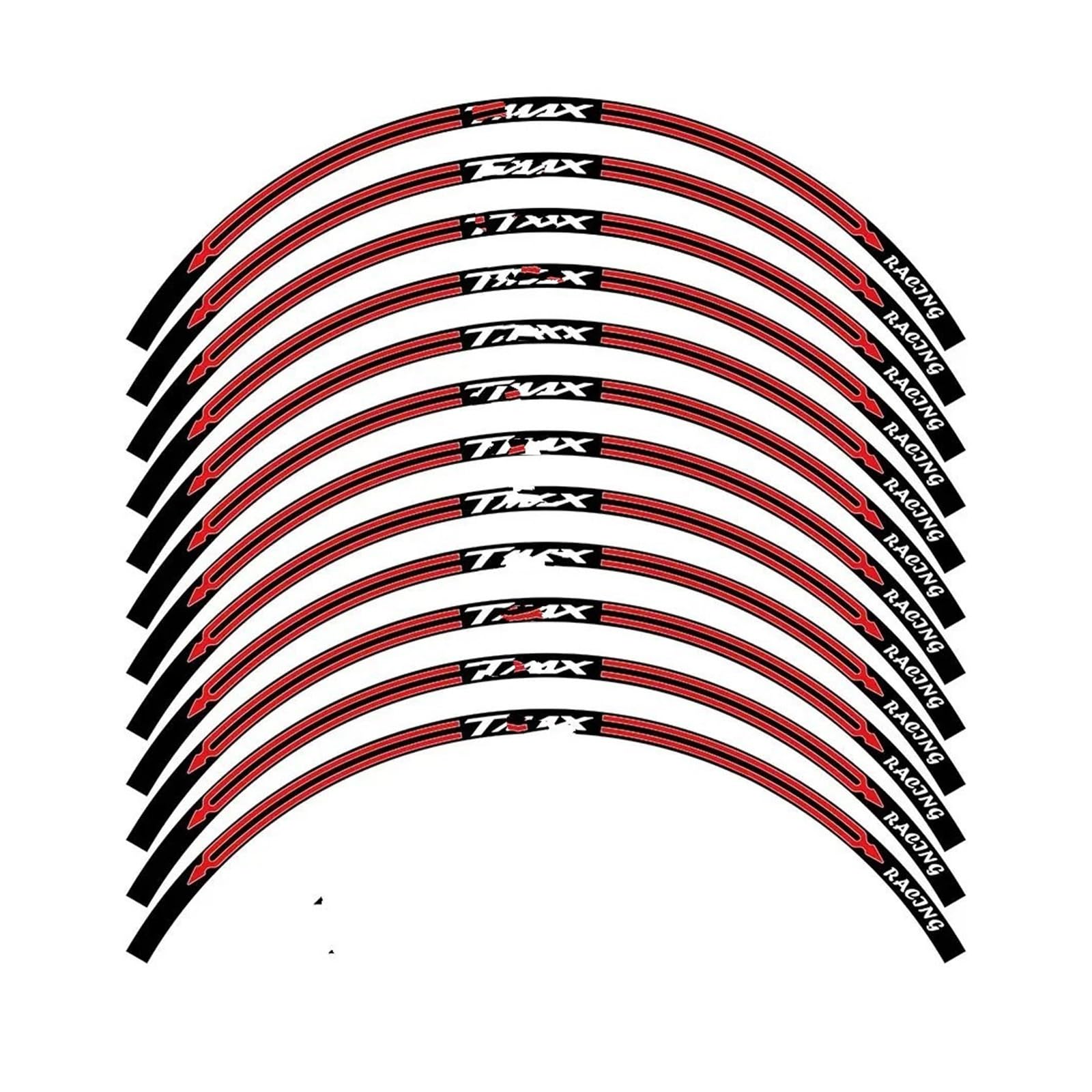 Motorrad-Rad Für Für T&MAX 530 500 56 15 Reflektierende Motorradfelgenaufkleber Nabenstreifen Klebeband Aufkleber Zubehör Aufkleber Abziehbild(5 Multi-colored) von ForgUe