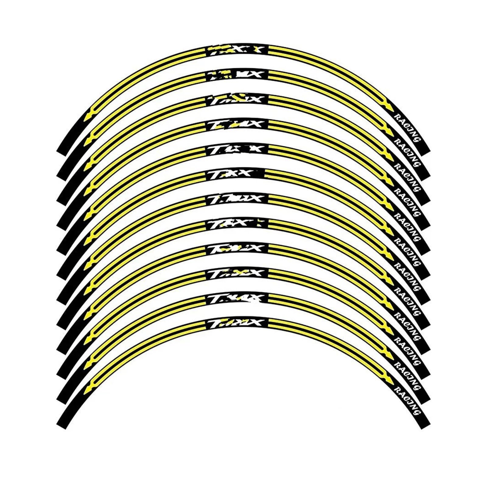 Motorrad-Rad Für Für T&MAX 530 500 56 15 Reflektierende Motorradfelgenaufkleber Nabenstreifen Klebeband Aufkleber Zubehör Aufkleber Abziehbild(6 Multi-colored) von ForgUe