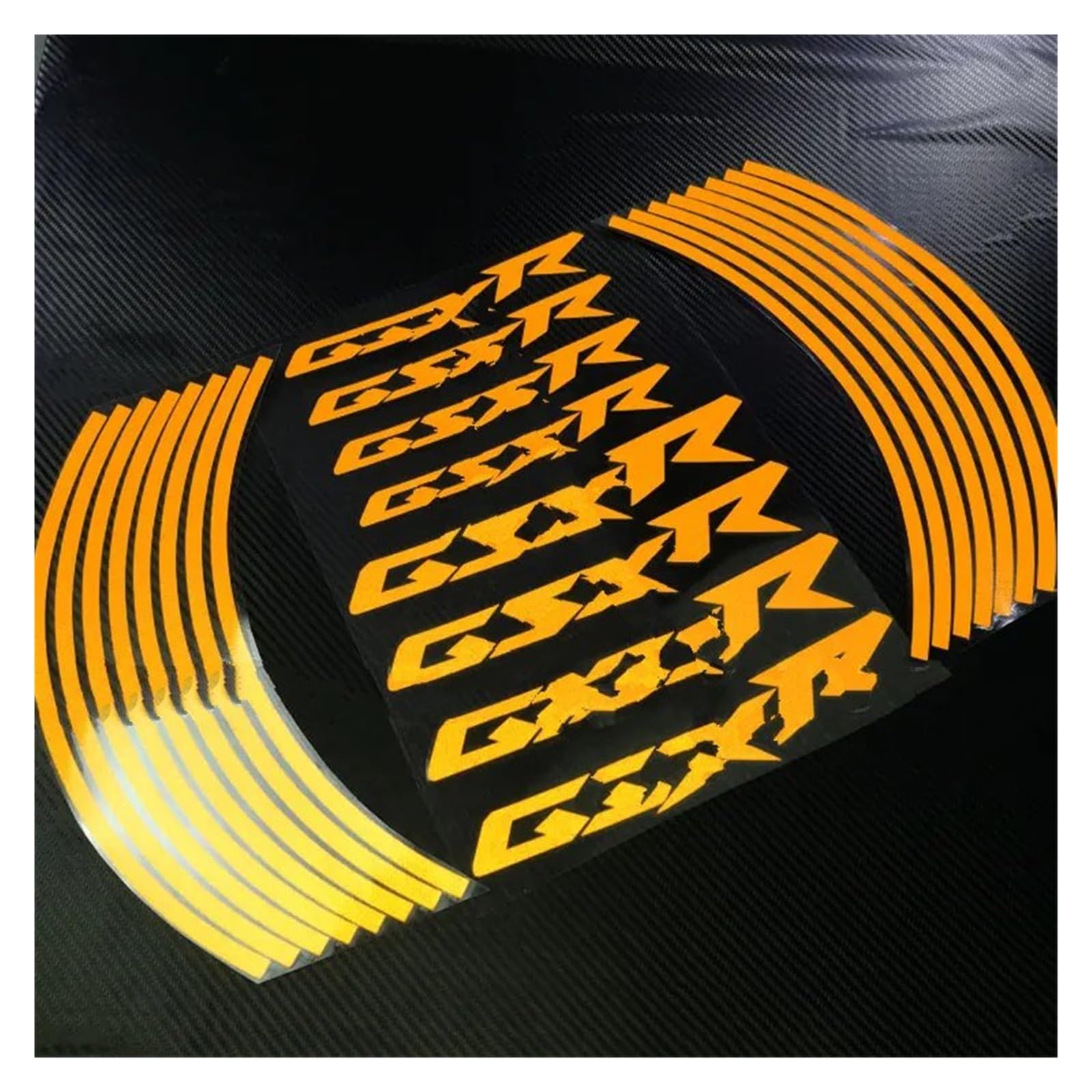 Motorrad-Rad Für GSXR 600 750 1000 1300 Iner Felgen Decals Motorrad Räder Reflektierende Aufkleber Streifen Motorrad Aufkleber Abziehbild(Reflective Yellow) von ForgUe