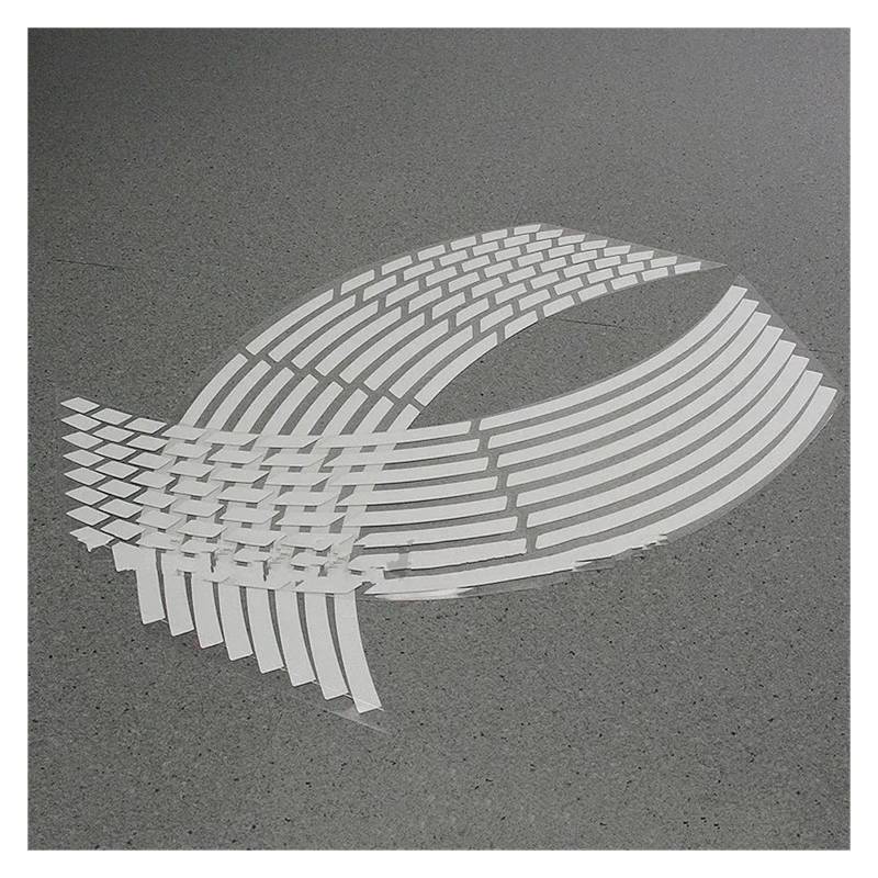 Motorrad-Rad Für S&uzuki 16 PCS 17 18 Felgen Decals Motorrad Motorrad Auto Räder Reflektierende Aufkleber Streifen Aufkleber Abziehbild(White) von ForgUe