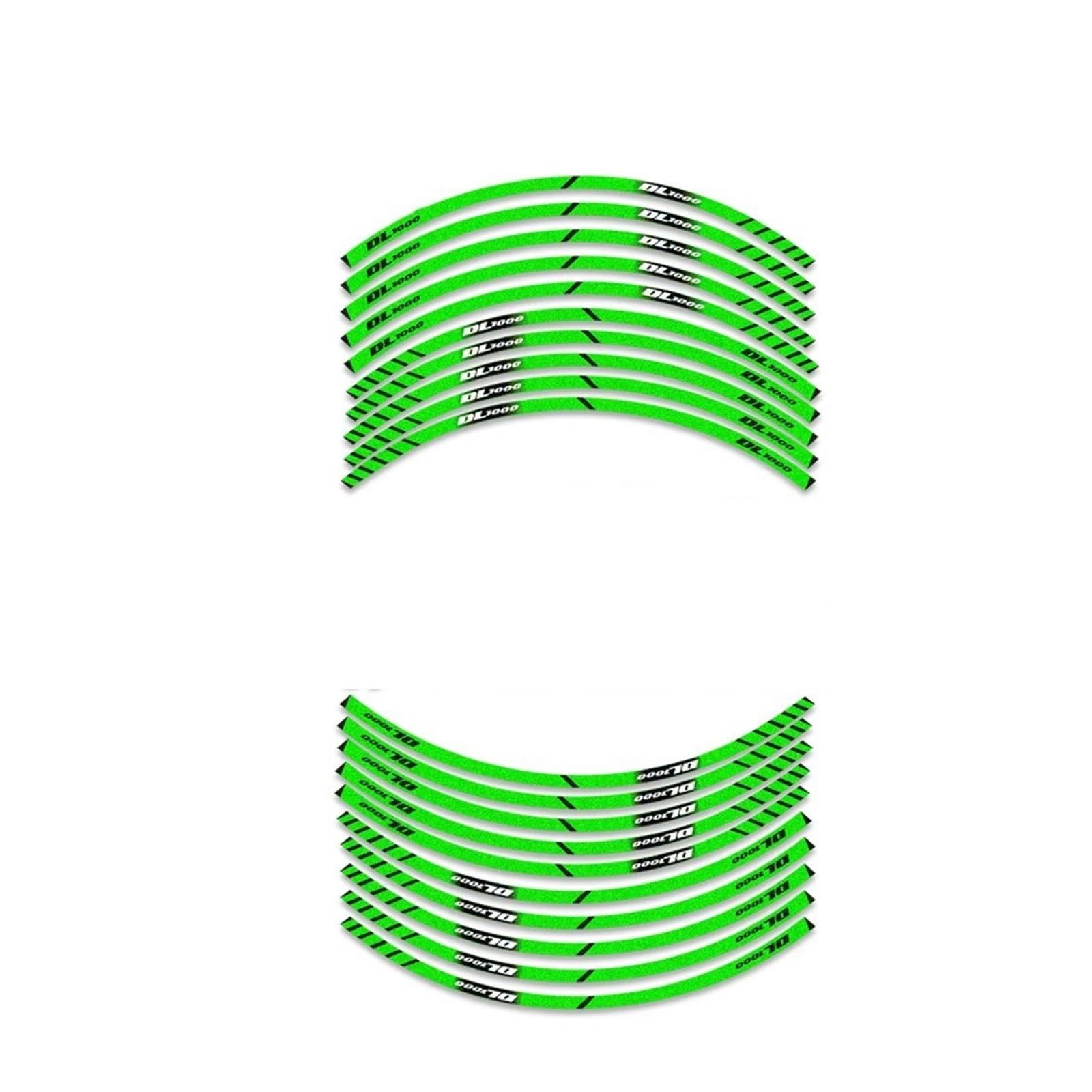 Motorrad-Rad Für S&uzuki Für 1000 DL1000 Hub Felgen Reflektierende Wasserdicht Schmücken Aufkleber Motorrad Räder Aufkleber Aufkleber Abziehbild(Green) von ForgUe