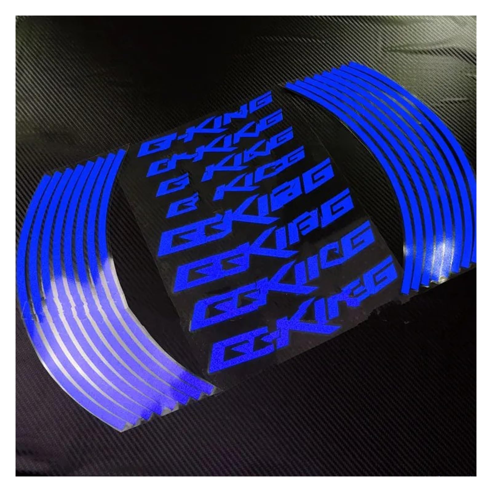 Motorrad-Rad Für S&uzuki Für B-König Iner Felgen Decals Motorrad Räder Reflektierende Aufkleber Streifen Motorrad Aufkleber Abziehbild(Reflective Blue) von ForgUe