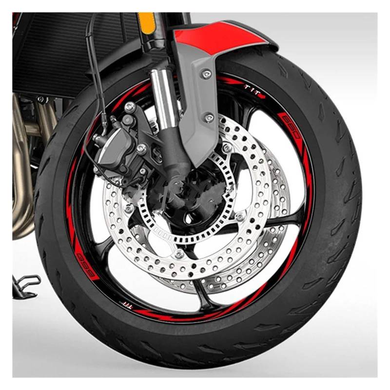 Motorrad-Rad Für Trident 660 2023 Motorrad Reflektierende Rad Aufkleber Rim Decals Streifen Hub Band Wasserdichtes Zubehör Aufkleber Abziehbild(Multi-colored) von ForgUe