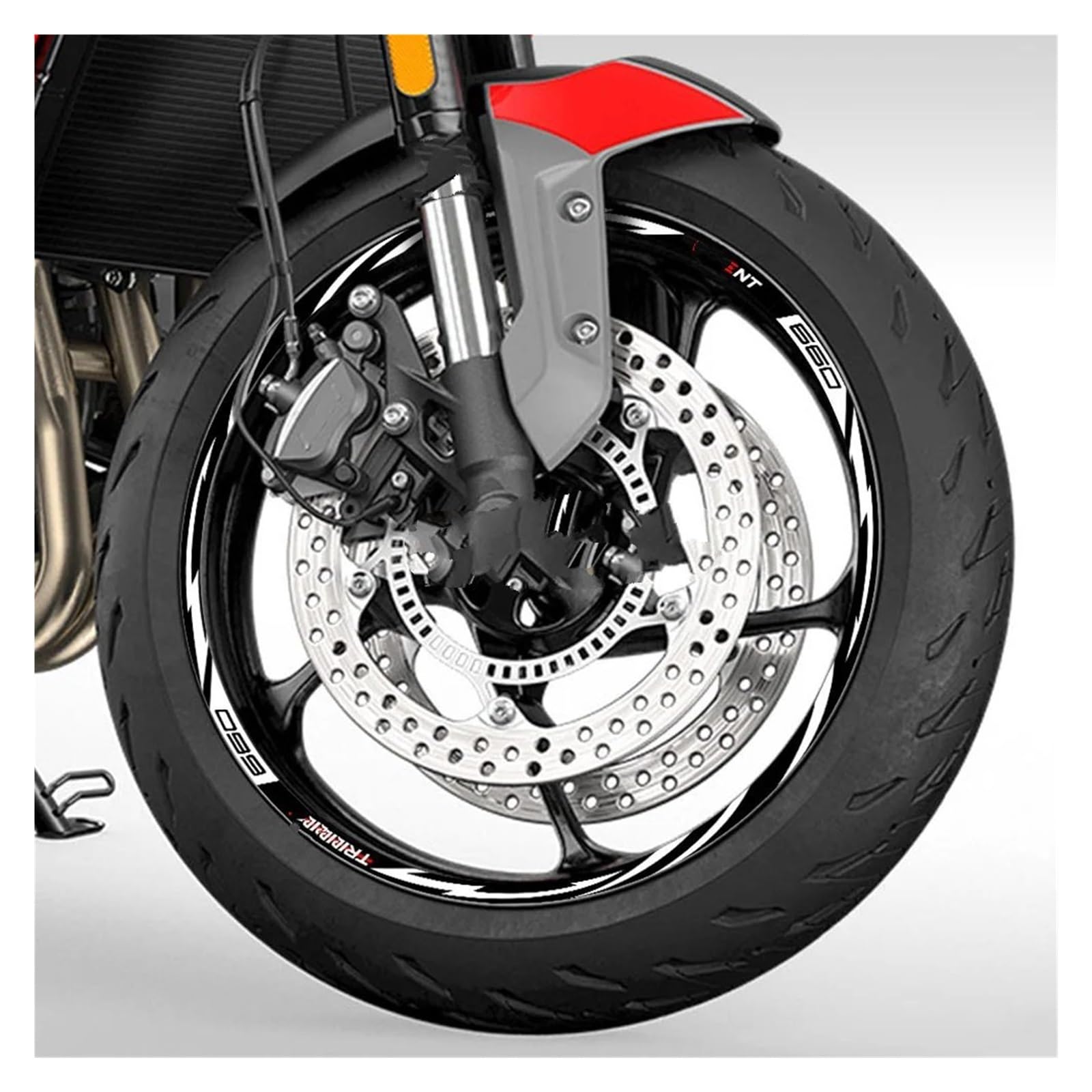 Motorrad-Rad Für Trident 660 2023 Motorrad Reflektierende Rad Aufkleber Rim Decals Streifen Hub Band Wasserdichtes Zubehör Aufkleber Abziehbild(Multi-colored2) von ForgUe