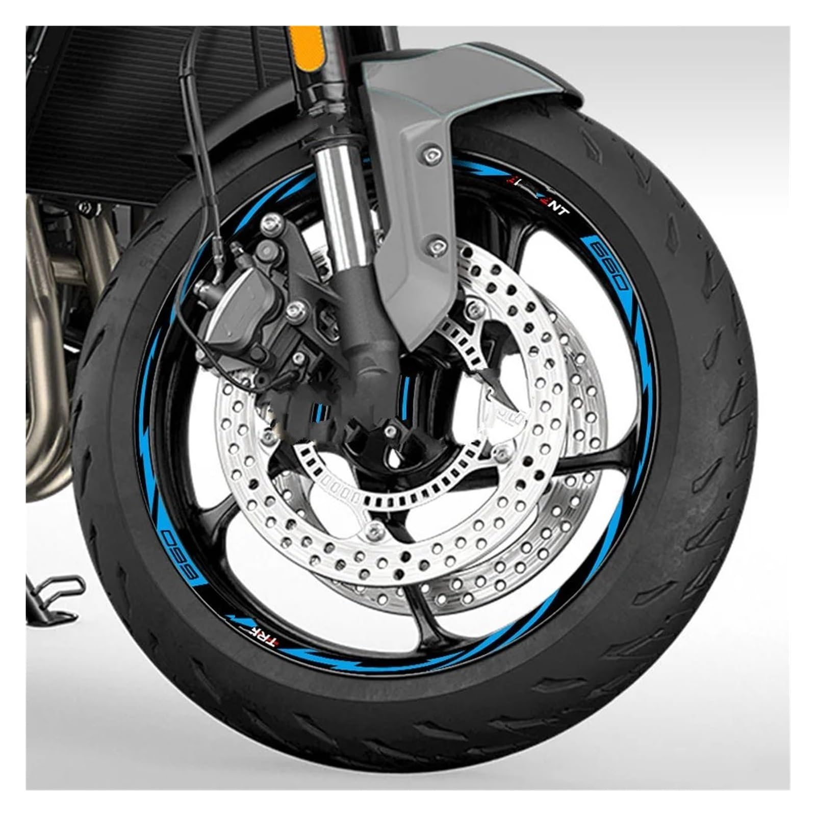 Motorrad-Rad Für Trident 660 2023 Motorrad Reflektierende Rad Aufkleber Rim Decals Streifen Hub Band Wasserdichtes Zubehör Aufkleber Abziehbild(Multi-colored3) von ForgUe