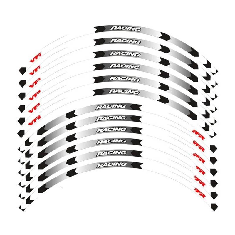 Motorrad-Rad Für VFR Für VFR750 800 1200 Motorradzubehör Radnabenaufkleber Reflektierende Aufkleber Äußerer Rand Aufkleber Abziehbild(Multi-colored3) von ForgUe