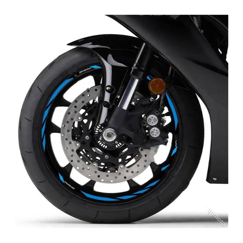 Motorrad-Rad Für YZF Für R1 Für R6 Für FZ6 Für FZ8 Für MT07 Motorrad Reflektierende Felgenaufkleber Streifen Aufkleber Band Zubehör Aufkleber Abziehbild(4 Multi-colored) von ForgUe