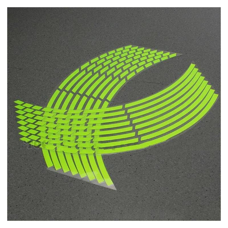 Motorrad-Rad Für Ya&maha 16 PCS 17 18 Felgen Decals Motorrad Auto Räder Reflektierende Aufkleber Streifen Motorrad Aufkleber Abziehbild(Fluorescent) von ForgUe