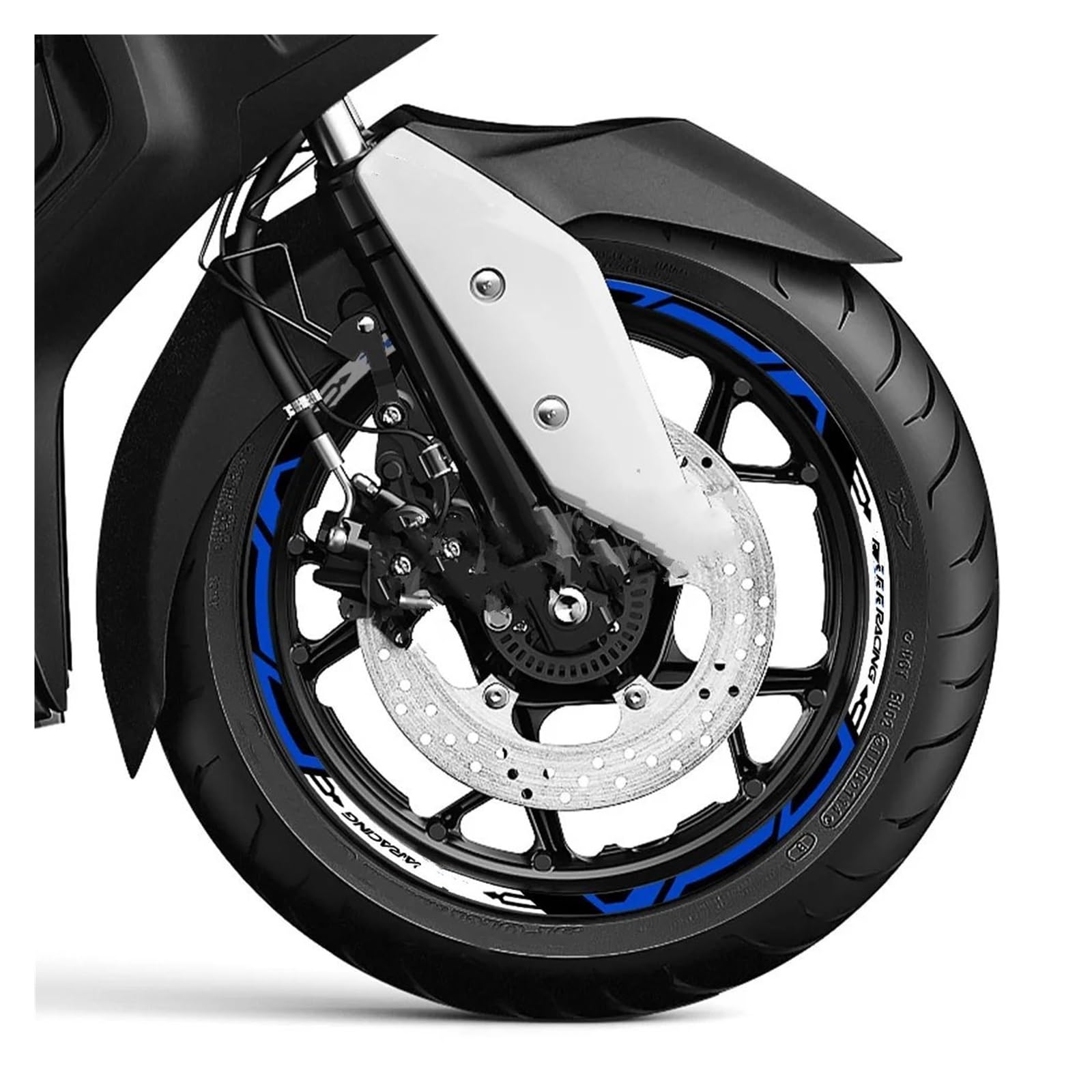 Motorrad-Rad Für Ya&maha Für T&MAX 500 530 560 2023 Reflektierende Motorrad Felge Aufkleber Aufkleber Streifen Band Zubehör Wasserdicht Aufkleber Abziehbild(Blue) von ForgUe