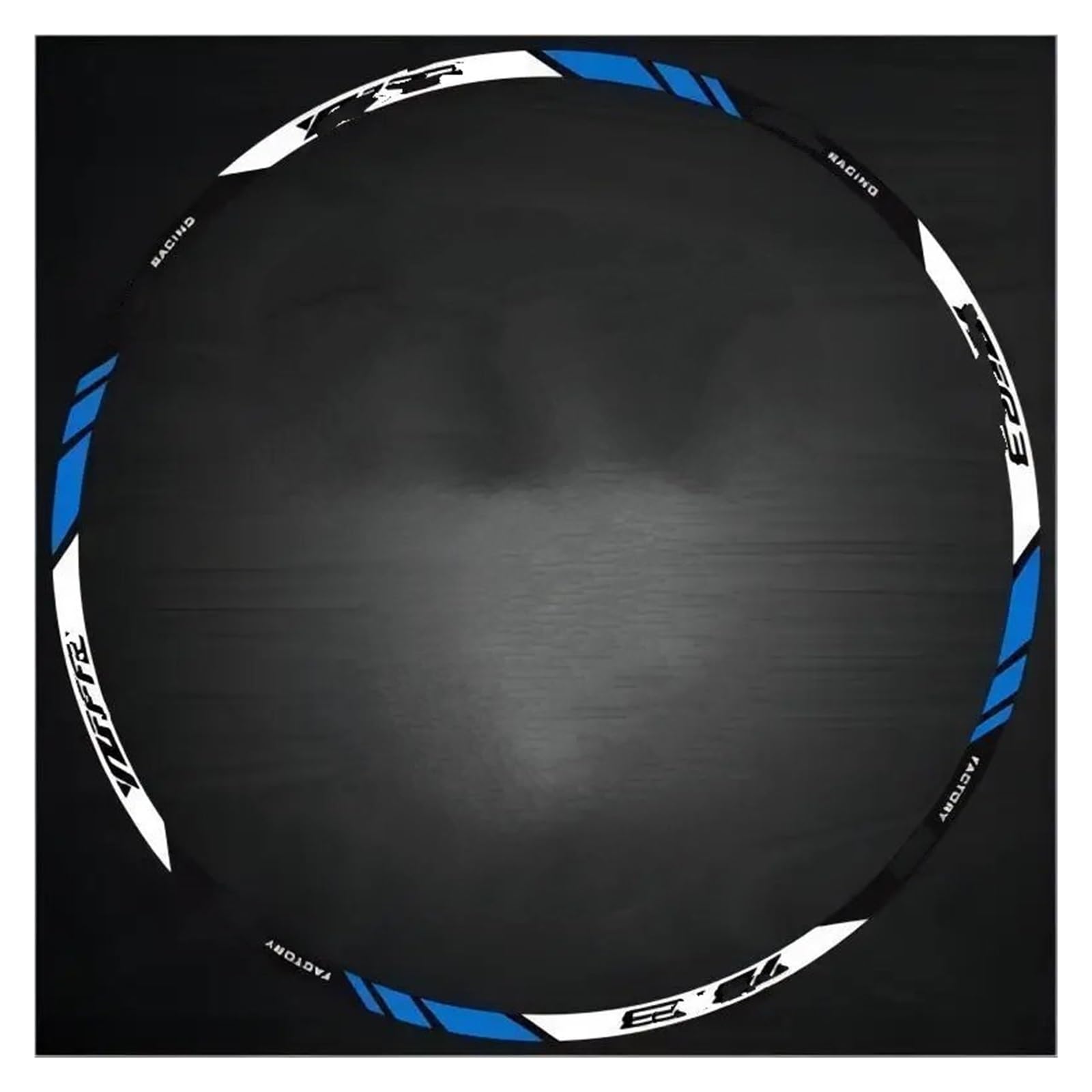 Motorrad-Rad Für Ya&maha Für YZF-R3 Reflektierende Motorrad Zubehör Rad Aufkleber Hub Wasserdicht Aufkleber Felge Streifen Band Aufkleber Abziehbild(Blue) von ForgUe