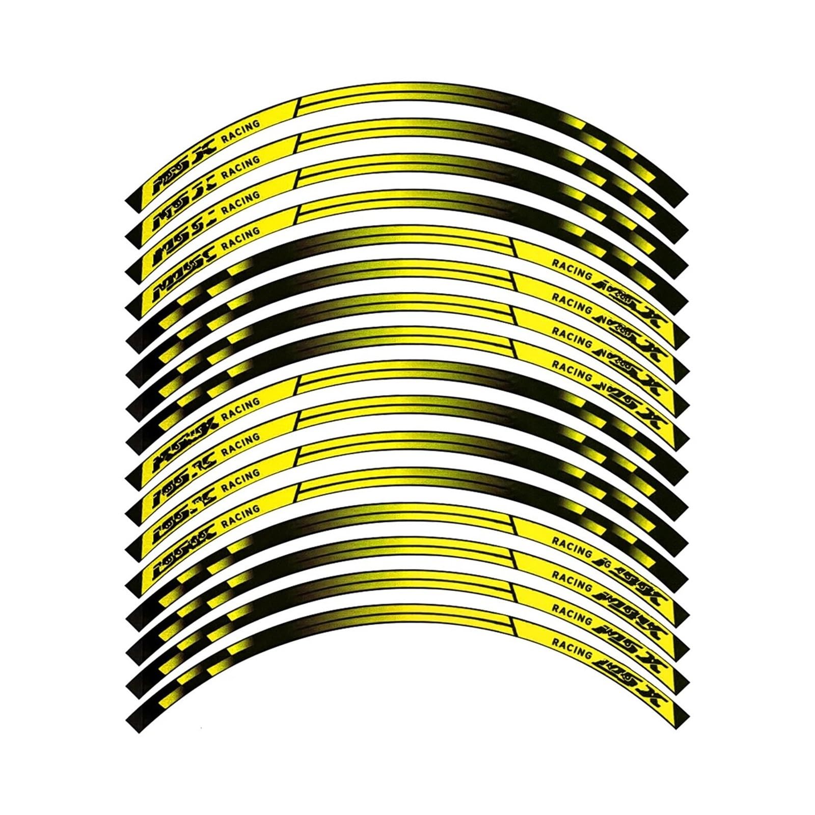 Motorrad-Rad Motorrad Felgenaufkleber Reflektierende Nabenstreifen Klebeband Aufkleber Zubehör Für MSX 125 Für Grom 125 12 Wasserdicht Aufkleber Abziehbild(Yellow) von ForgUe