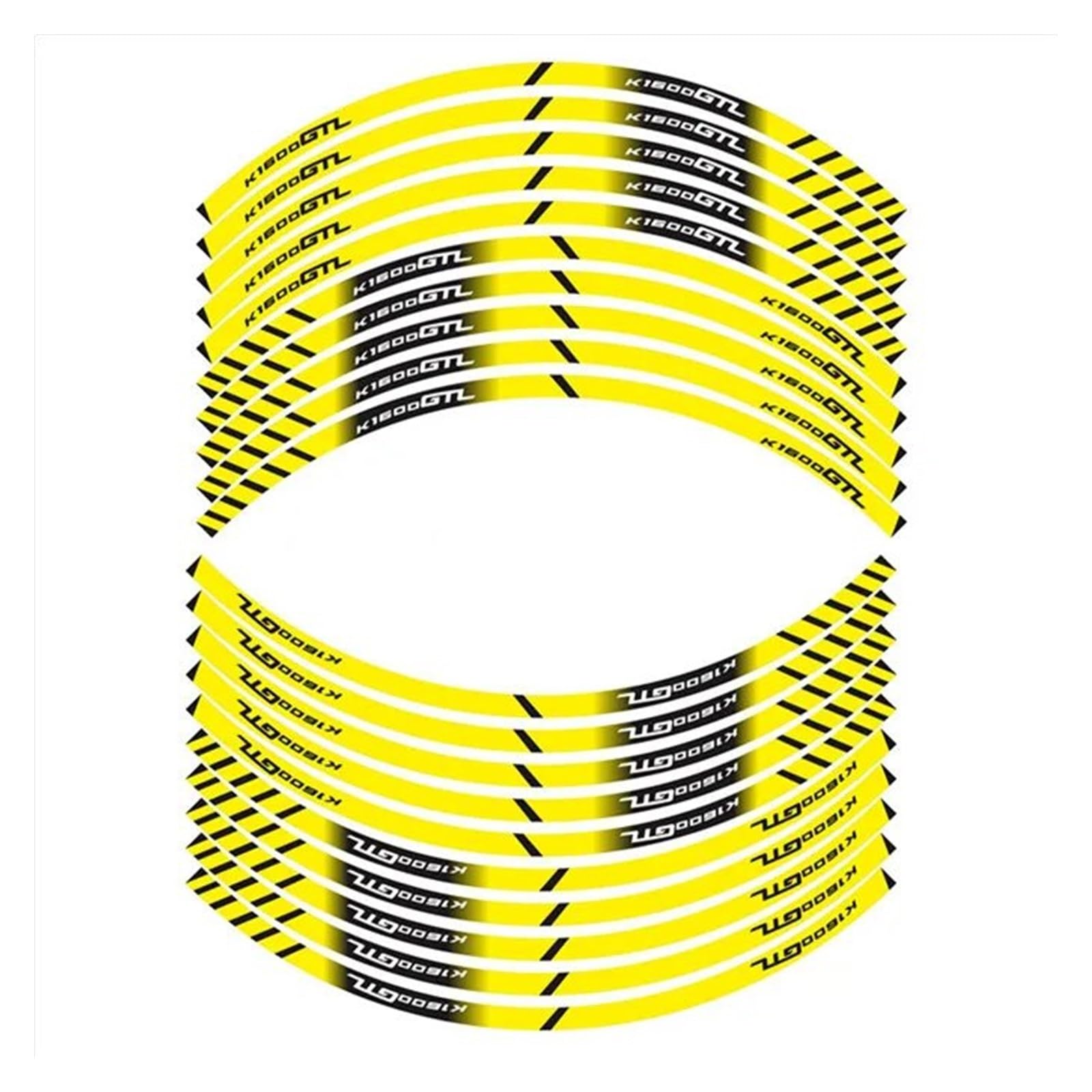 Motorrad-Rad Motorrad Innen Rad Aufkleber Felge Reflektierende Dekoration Aufkleber Auto Zubehör Für K1600GTL Für K1600 Gtl Aufkleber Abziehbild(Yellow) von ForgUe