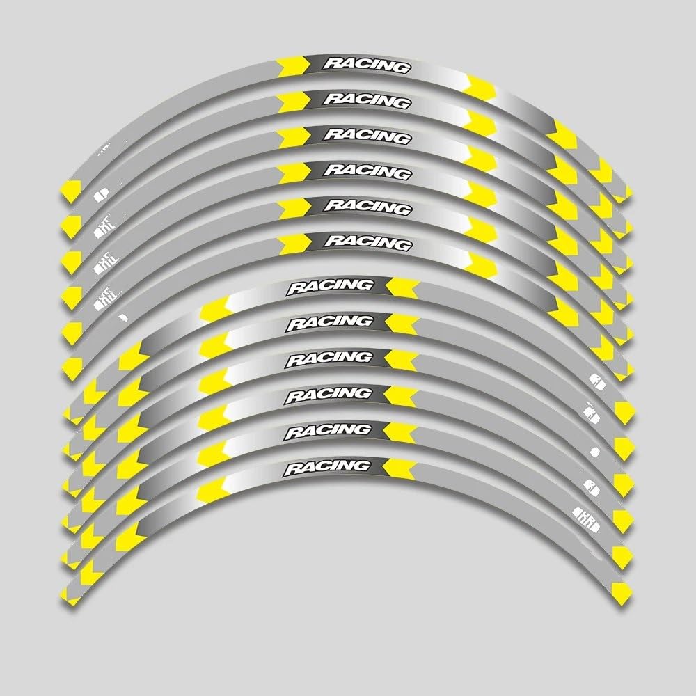 Motorrad-Rad Motorrad-Rad 17-Zoll-Rad Motorrad-Aufkleber Für Für XSR700 Für XSR900 Für XSR155 Aufkleber Abziehbild(1 style A Yellow) von ForgUe