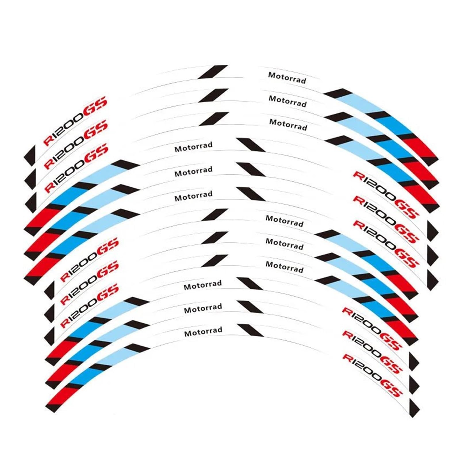 Motorrad-Rad Motorrad-Radaufkleber, Reflektierendes Felgen-Moto-Streifenband Für R1200GS A&dventure 19 17 Aufkleber Abziehbild(11) von ForgUe