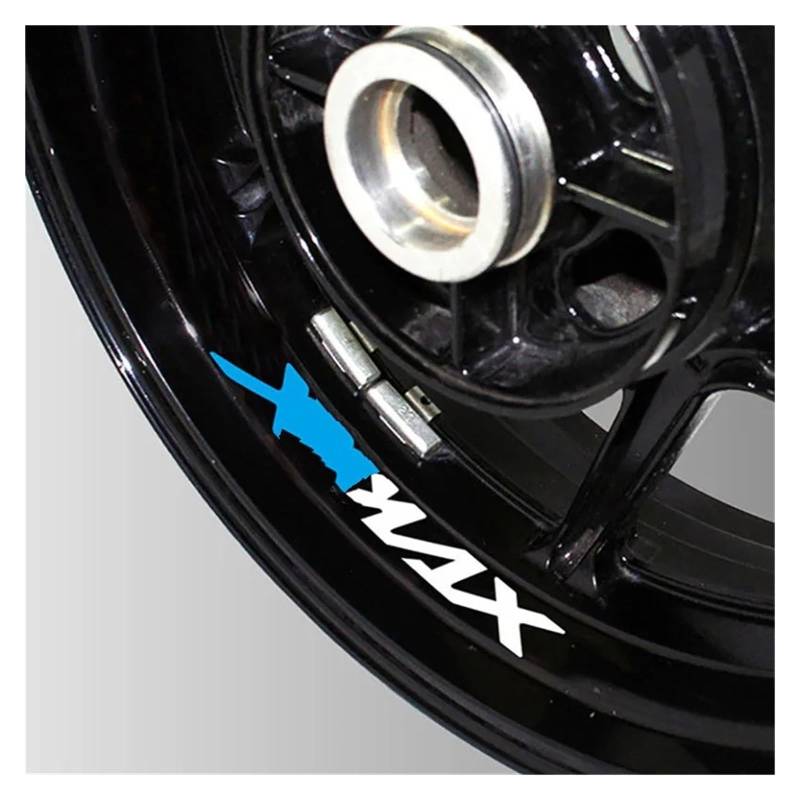 Motorrad-Rad Motorrad-Radaufkleber Für X&max XMAX300 Für XMAX400 8 X Reifen, Reflektierende Felgenstreifen Klebeband Abziehbilder Wasserdicht Aufkleber Abziehbild(Multi-) von ForgUe